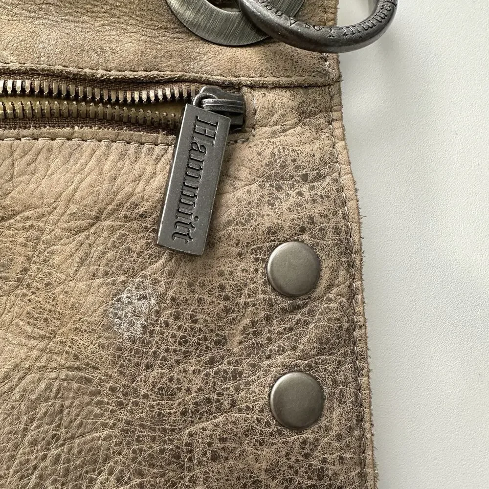 Hammit Womens The Strip Roxbury Crossbody‎ Bag Brushed Silver
